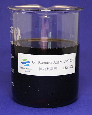 agente Oily Wastewater Yellow Brown amarelado LSY-502 líquido da remoção do óleo da eficiência elevada do valor de pH 2-5