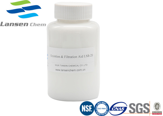 Tipo fatura da emulsão do Polyacrylamide do AUXÍLIO da filtragem da retenção LSR-20 de papel da cultura