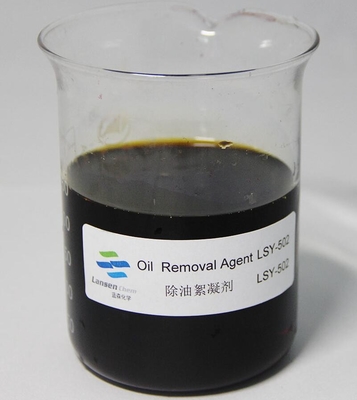 agente Oily Wastewater Yellow Brown amarelado LSY-502 líquido da remoção do óleo da eficiência elevada do valor de pH 2-5